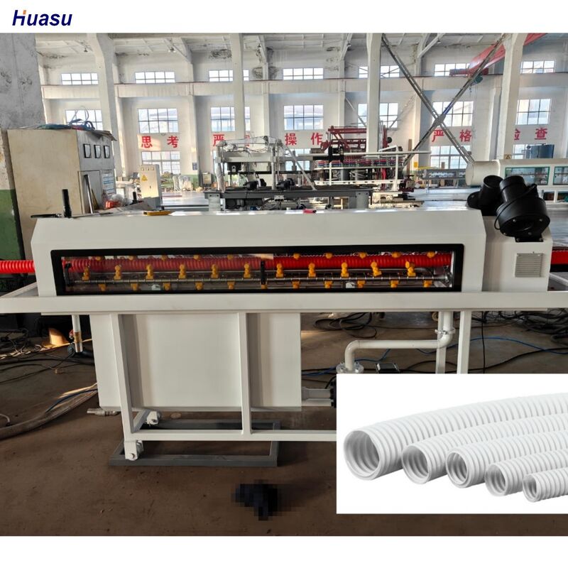 Enkele schroef ontwerp enkele wand gegolfde pijp extrusielijn met Schneider Siemens elektrische componenten Cilinder nitreerdiepte 0,4 tot 0,7 mm