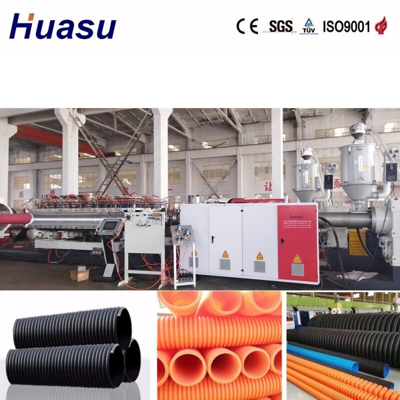 Dubbele wand gegolfde pijplextrusielijn met 32 mm-1600 mm binnendiameter, Siemens PLC-besturing en hoge productiviteit
