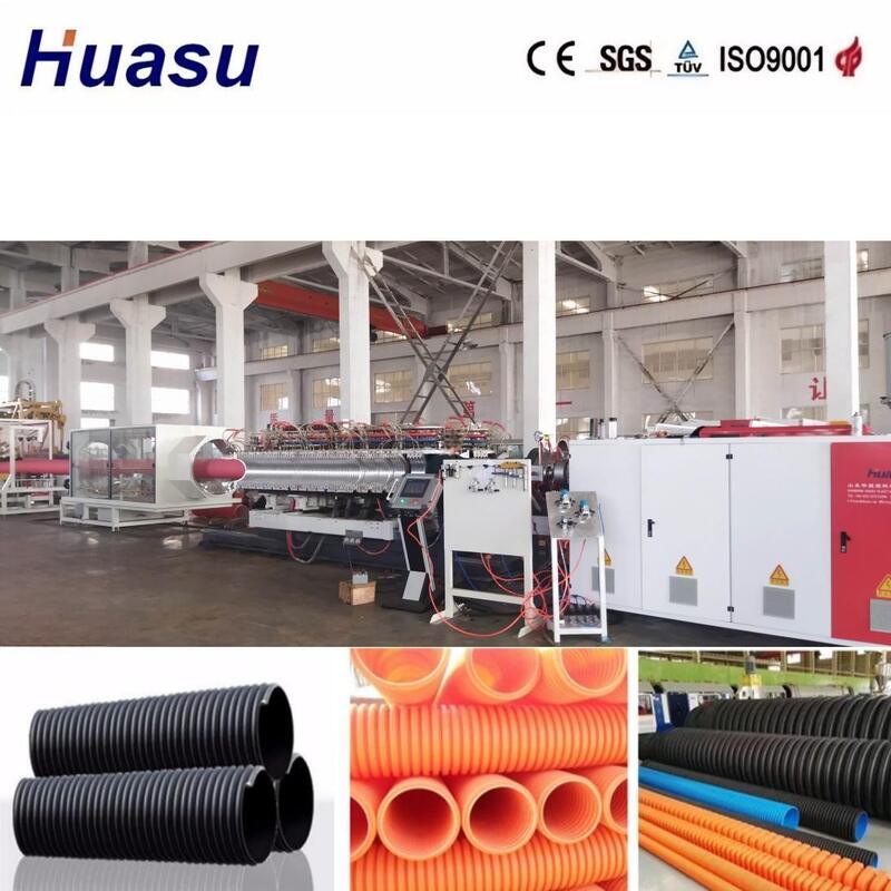 PLC-gecontroleerde dubbele wand golfdraadpipel-extrusielijn met legeringsstaal-drijfkop en 100-3000 kg/uur uitvoercapaciteit