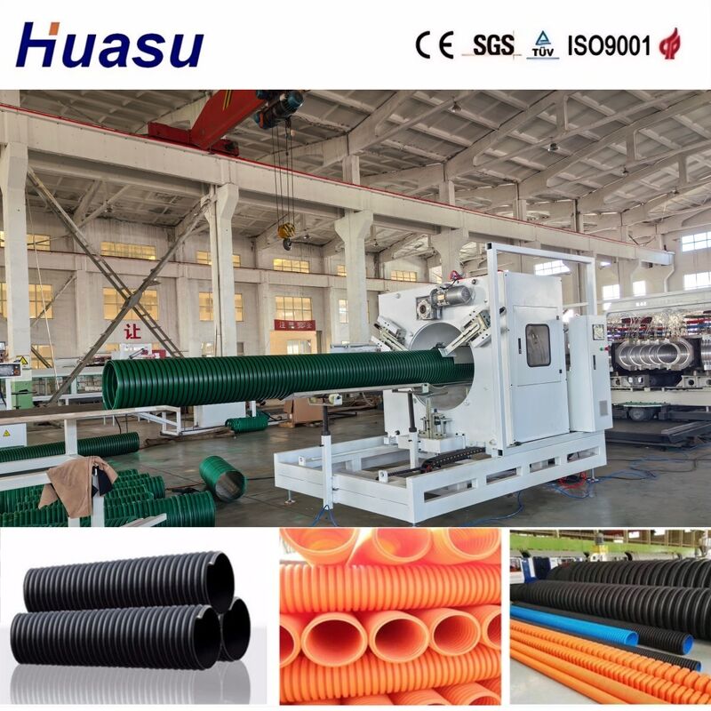 PLC-gecontroleerde dubbele wand gegolfde pijplextrusielijn voor hoge productiviteit met een pijplijndiameter van 32-1600 mm