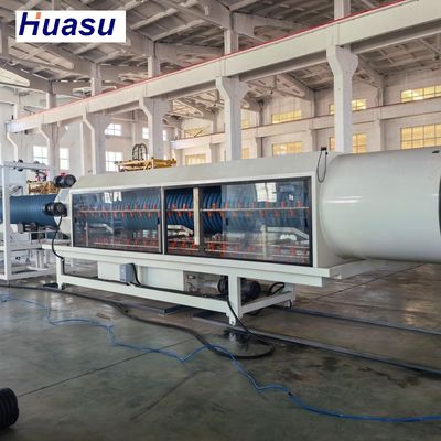 Horizontal Double Wall Corrugator Type 800mm Pipe Extrusion Line For Manufacturing Plant