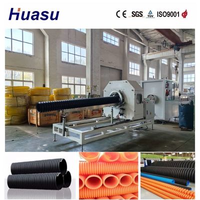 PVC Single Wall Corrugated Pipe Extrusion Line with 32mm-1600mm Diameter Range and 60-2000kg/h Capacity for Plastic Pipe Production