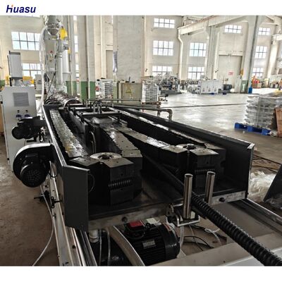 PLC Control Single Wall Corrugated Pipe Extrusion Line with 37kw Motor Power and Barrel Nitriding Depth 0.4～0.7 mm