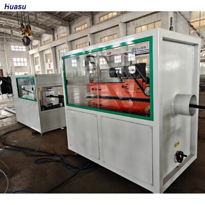 PLC Controlled Single Wall Corrugated Pipe Extrusion Line with Single-screw Design and Steel Water Sleeve Material