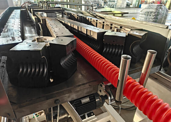 High Accuracy Single Wall Corrugated Pipe Extrusion Line with Auto Feeding and Water Cooling Systems