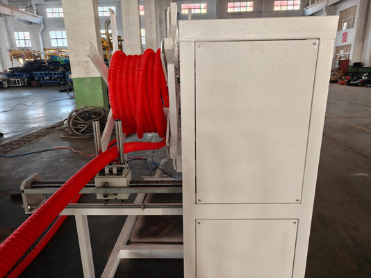 Water Cooling System Single Wall Corrugated Pipe Extrusion Line for PE Plastic Processing with 38CrMoAlA Barrel Material