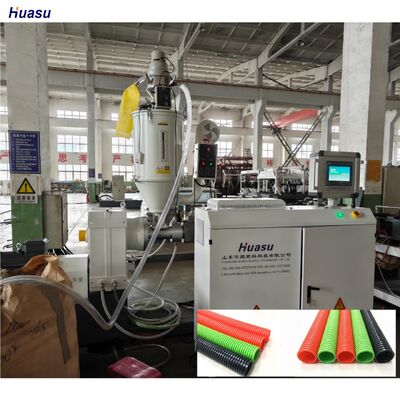 Electric Heating Single Wall Corrugated Pipe Extrusion Line with Siemens Motor and Deep Screw Channel Structure
