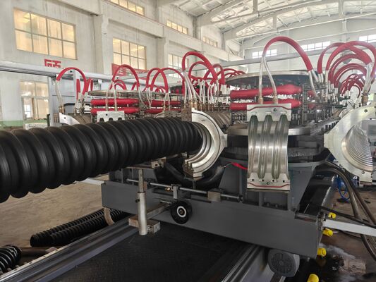 Customized automatic HDPE PP PVC double wall corrugated pipe machine engineered for energy pipe extrusion operations