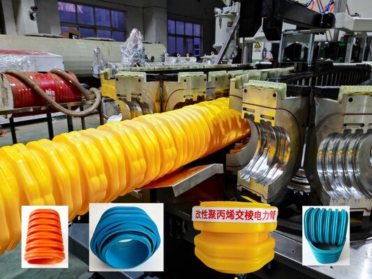 DWC Pipe Extrusion Line Offering Extruder Power 15kW to 200kW CE Certified Supporting PVC PE MPP PA HDPE Pipe Material